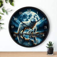 Wolfpack Clock Alpha Male Wolf - Wall Clock - Etsy