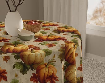 Tovaglia autunnale, decorazioni autunnali, allestimento tavola del Ringraziamento, decorazioni stagionali per la casa, tovaglia con motivo a zucche