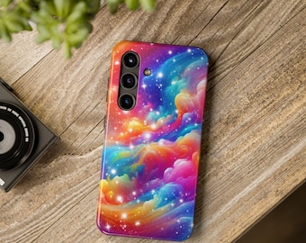 Vibrant Cosmic Phone Case, Galaxy Phone Cover, Colorful Protection for All Occasions, Unique Gift for Tech Lovers, Durable Cases