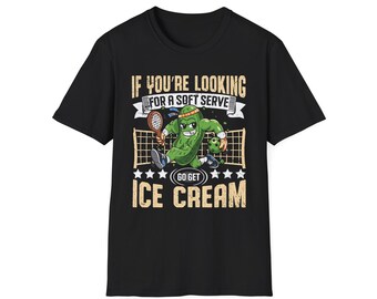 Soft Serve Pickleball Graphic Tee, Unisex Cotton T-Shirt