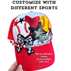 Sports Mom Trucker Hat, Custom Hat with Patches, Baseball Mama Gift for her, Basketball Mom, Game Day hat for women, football hat, Patch Hat
