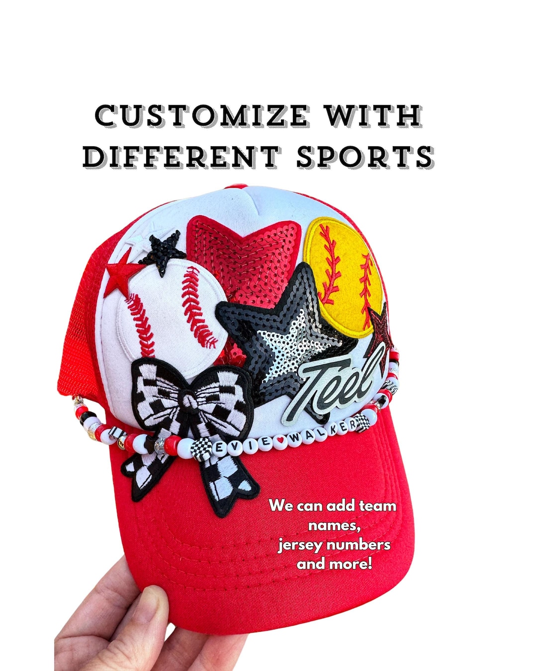 Buy Sports Mom Trucker Hat, Custom Hat With Patches, Baseball Mama Gift for  Her, Basketball Mom, Game Day Hat for Women, Football Hat, Patch Hat