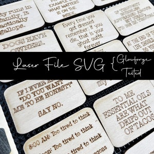 Snarky Magnet Bundle, *Digitale Datei* SVG, Glowforge Datei, Kühlschrankmagnete, lustige Sprüche, LASER SVG Datei, Humor, Kühlschrankmagnete