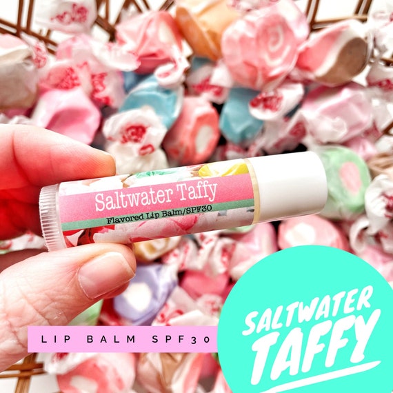 Saltwater Taffy Lip Balm/ Candy Flavored Lip Balm SPF 30 Lip Etsy