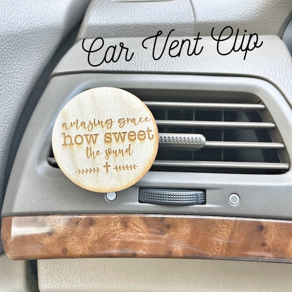 Wooden Air Freshener, Vent Clips Car Air Freshener, Boho Car Air Freshner,  Oil Diffuser, Amazing Grace, Christian Gift, Religious Gift 