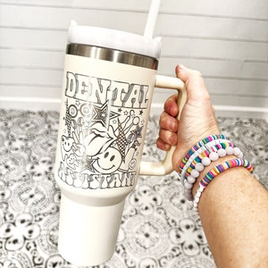 Dental Assistant Gift for her, Engraved Tumbler, Dental Appreciation, Hygienist Birthday for women, Dental Staff Gift, Graduation Cup