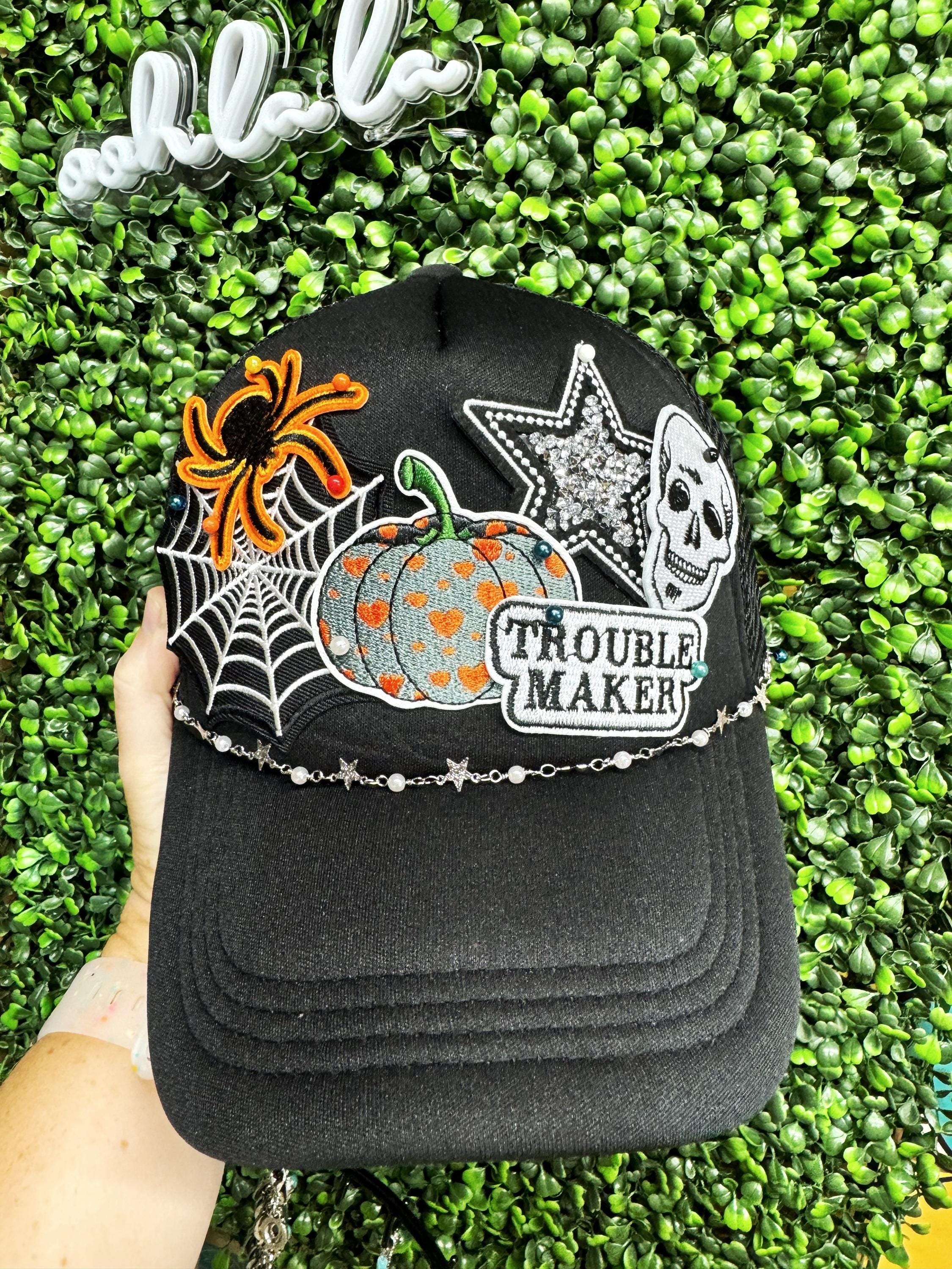 Halloween Trucker Hat - Embroidered Spooky Baseball Cap Adjustable For Men & Women - View #2