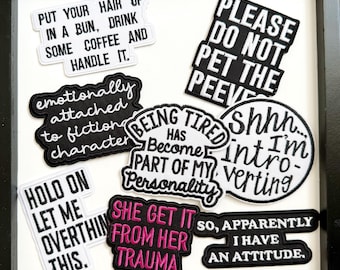 Trucker Hat Patches, Snarky Humor, Hat Bar Supplies, Girls Night Craft, Funny Saying Patches, Iron On Patch