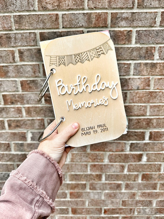 birthday card organizer binder Wooden Keeper, Personalized Birthday Card Binder, Custom Birthday Card Saver The solution to storing all of your received greeting cards Fully enclosed binder with metal rings and archival DIY Greeting Card Organizer Binder