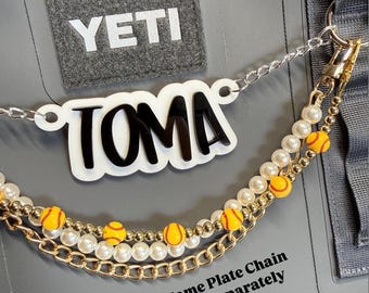 Bag Chain Accessory, Tote Bag Chains, Beaded Charms, Sports Purse Chain