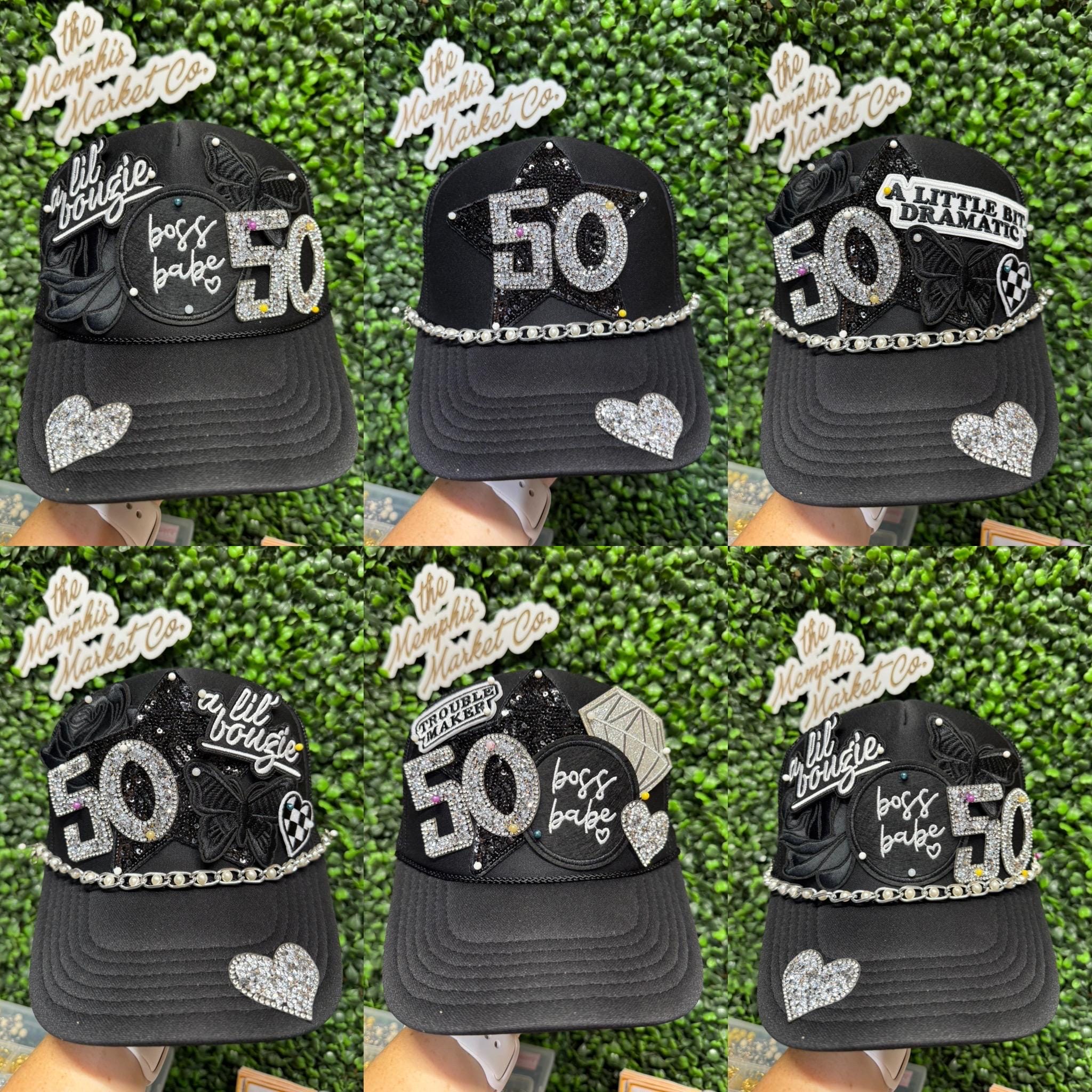 Custom Birthday Trucker Hat With Patches, Personalized Party 