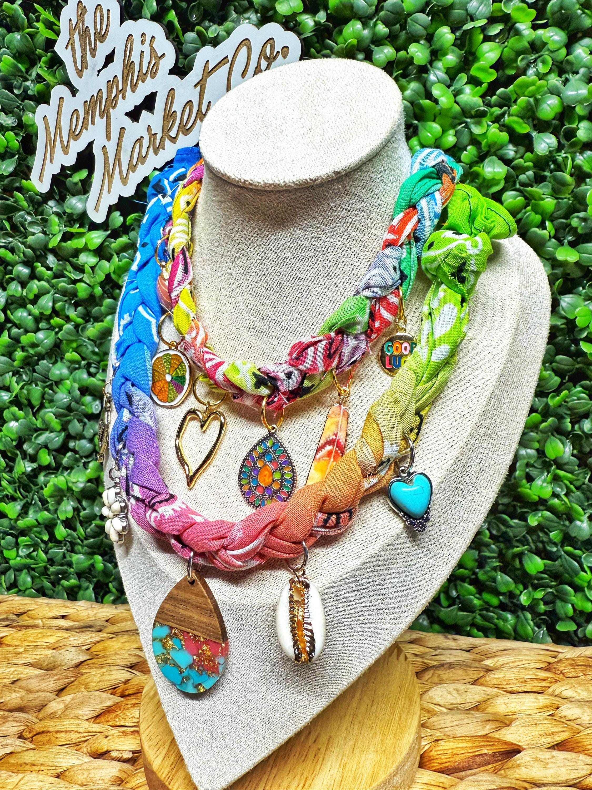 Braided Bandana Necklace - Etsy