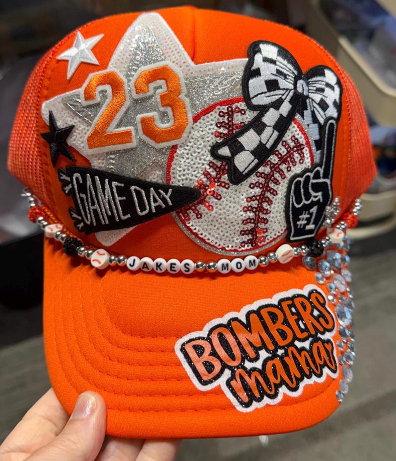 Custom Iron-On Team Patch Hat Decal (4 inch), Glitter Vinyl Patch, Personalized Name Patch, Hat Patch, Bag Patch image 16