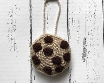 Chocolate Chunk Cookie Christmas Tree Ornament - Hand Crochet