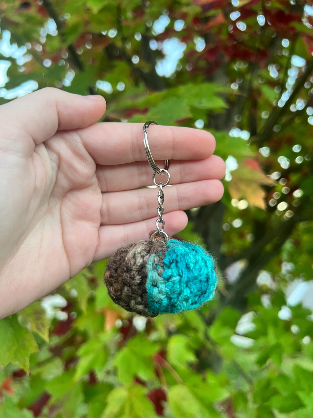 Pumpkin Key Chain, Cute Crochet Fall Keychain - Etsy