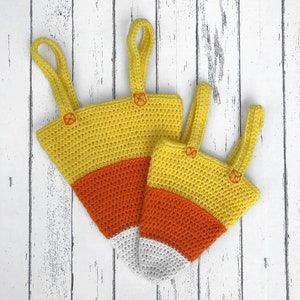 Candy Corn Crochet Trick-or-Treat Bag