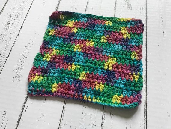 Set of 2 Variegated Crochet Washcloth Set Set of 2 Variegated Crochet Washcloth Set
