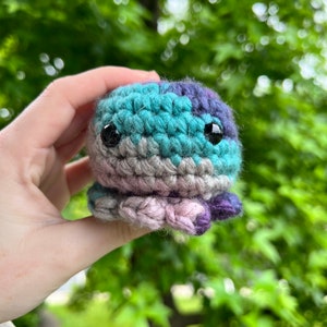 Purple and Blue Plush Octopus, Cute Crochet Plushie