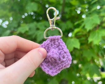 Llaveros de ganchillo con burbujas, juguete antiestrés individual, juguete para explotar burbujas