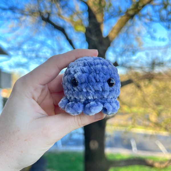 Mini Velvet Crochet Octos, Crochet Mini Plush Octopus