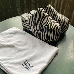 SIMON MILLER Bubble Clog Platform Mule Zebra Animal Print size 39 EU
