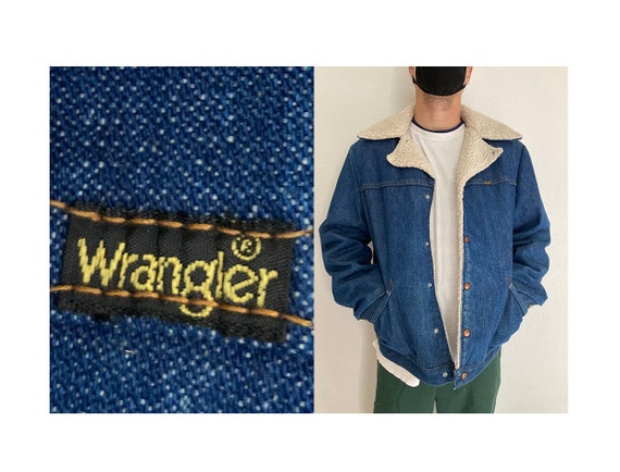 Vintage 70's WRANGLER made in USA sherpa denim jea