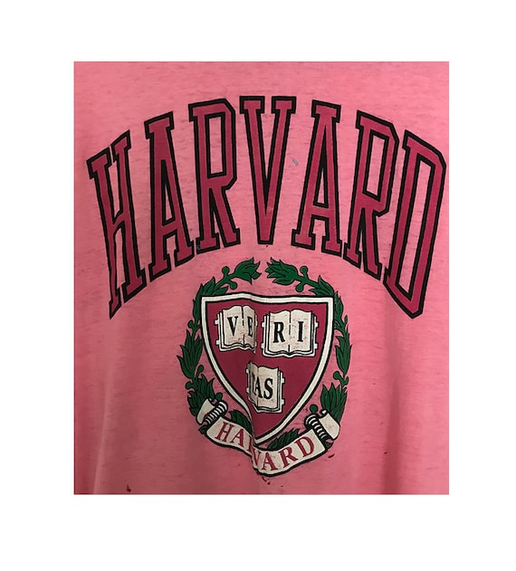 Vintage 80's HARVARD university distressed paper t