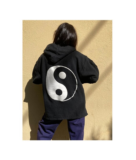 Vintage Yin Yang symbol mexican woven blanket jack