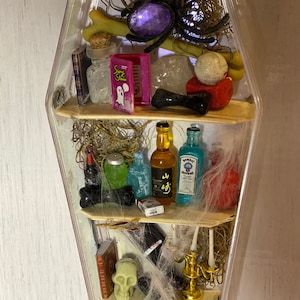 spooky coffin faux closet