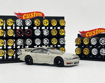 1/64 Diecast Car Tyre Display Shelf: Diorama Miniature Furniture