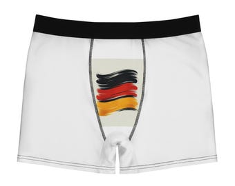 German Flag Men's Boxer Briefs, Stylish Underwear for Men, Comfortable Everyday Briefs, Gift for Him, Sports Merchandise