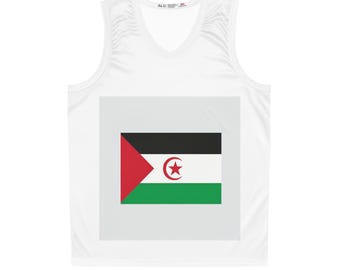 Basketball Jersey with Palestinian Flag | Sportswear, Athletic Apparel, Unique Gift, Game Day Outfit, Team Spirit