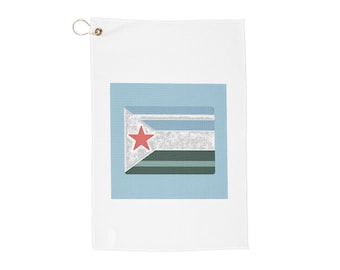Golf Towel with Artistic Design, Perfect for Golf Lovers, Sports Gift, Personalized Golf Accessory, Club Towel, Greenery Decor