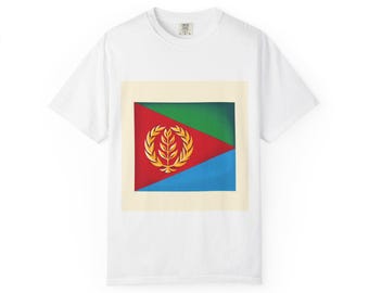 Eritrean Flag Unisex T-Shirt, Vintage Style Graphic Tee, Casual Wear for Pride, Gift for Travelers, Cultural Heritage Shirt