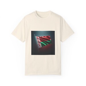 Belarusian Flag T-shirt, Unisex Garment-Dyed Tee, Patriotic Apparel, Travel Souvenir, Gift for Belarusians image 5