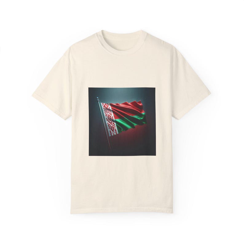 Belarusian Flag T-shirt, Unisex Garment-Dyed Tee, Patriotic Apparel, Travel Souvenir, Gift for Belarusians image 5