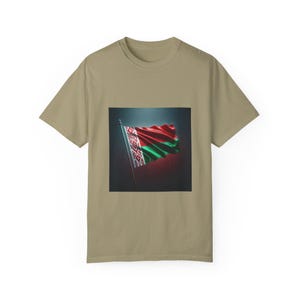 Belarusian Flag T-shirt, Unisex Garment-Dyed Tee, Patriotic Apparel, Travel Souvenir, Gift for Belarusians image 6