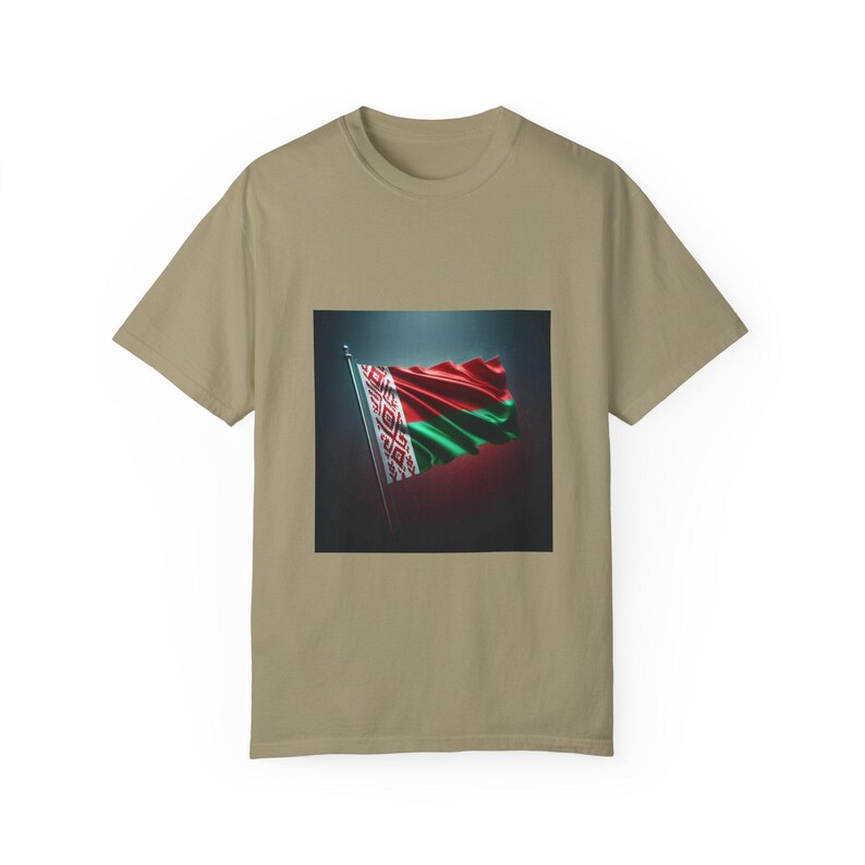 Belarusian Flag T-shirt, Unisex Garment-Dyed Tee, Patriotic Apparel, Travel Souvenir, Gift for Belarusians image 6