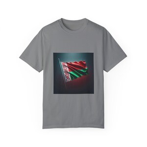 Belarusian Flag T-shirt, Unisex Garment-Dyed Tee, Patriotic Apparel, Travel Souvenir, Gift for Belarusians image 9