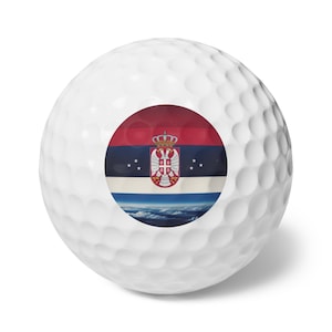 Custom Serbian Flag Golf Balls, Perfect for Golf Lovers, Personalized Gift, Sports Enthusiast, Unique Golf Accessories, Ideal for