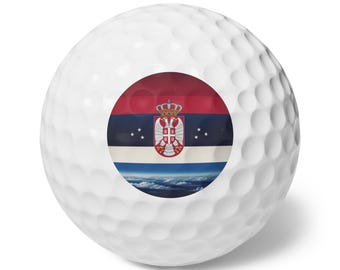 Custom Serbian Flag Golf Balls, Perfect for Golf Lovers, Personalized Gift, Sports Enthusiast, Unique Golf Accessories, Ideal for