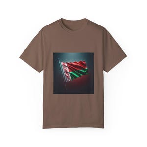 Belarusian Flag T-shirt, Unisex Garment-Dyed Tee, Patriotic Apparel, Travel Souvenir, Gift for Belarusians image 7