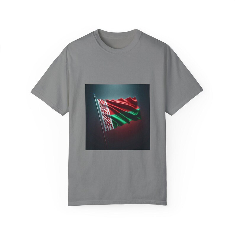 Belarusian Flag T-shirt, Unisex Garment-Dyed Tee, Patriotic Apparel, Travel Souvenir, Gift for Belarusians image 10