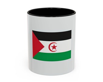 Patriotic Accent Coffee Mug with Flag Design, Coffee Lover Gift, Unique Kitchen Decor, Tea Cup for Special Occasions, 11oz and 15oz Options