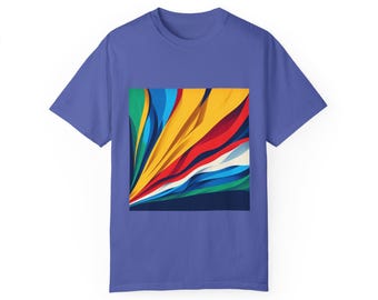 Vibrant Garment-Dyed T-Shirt, Unisex Fashion Tee, Colorful Art Shirt, Casual Wear, Gift for Art Lovers, Summer Wardrobe Essential