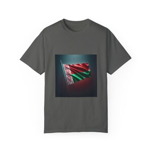 Belarusian Flag T-shirt, Unisex Garment-Dyed Tee, Patriotic Apparel, Travel Souvenir, Gift for Belarusians image 8