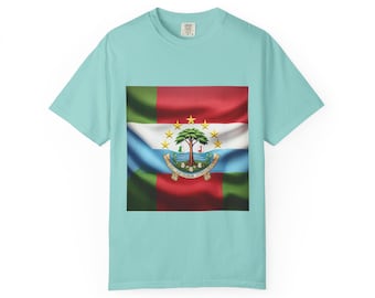 Vintage Inspirational Flag Tee - Unisex Garment-Dyed T-Shirt, Casual Wear, Gift for Travelers, Summer Wardrobe, Unique Graphics