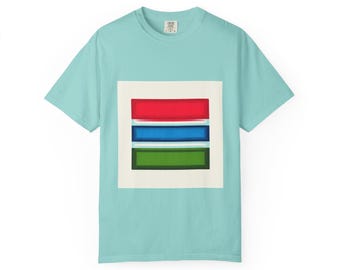 Color Block Tee for Casual Vibes, Summer Outfits, Gift for Her, Birthday Shirt, Everyday Wear, Graphic Top