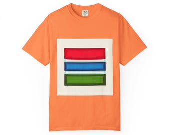 Vibrant Unisex Garment-Dyed T-shirt | Casual Style, Colorful Graphic Tee, Summer Wardrobe Essential, Gift for Art Lovers, Comfortable