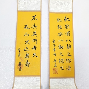 38x10cm Chinese Calligraphy Handwriting by Mr Lu